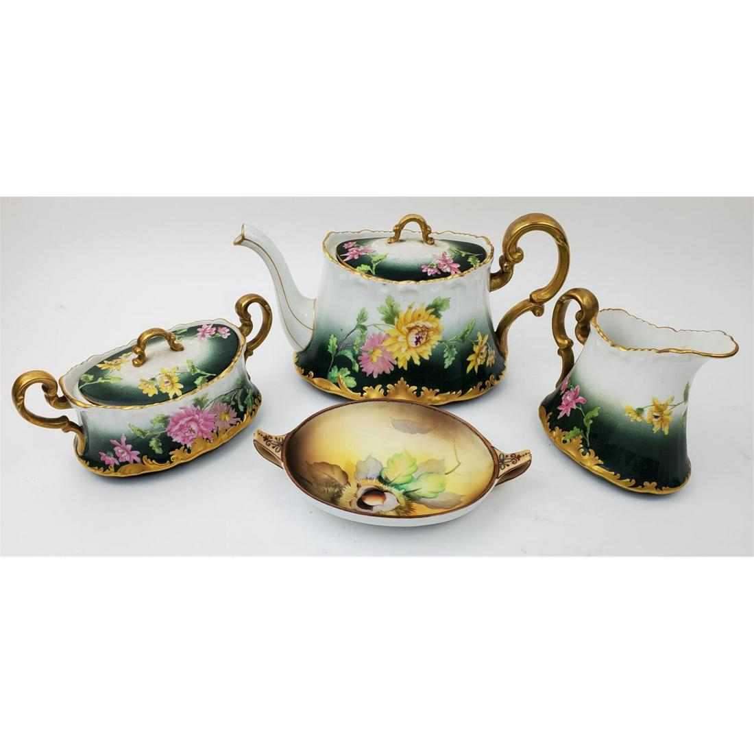 3 Pc. Antique Limoges Hand Painted Porcelain, etc. (1 of 4)