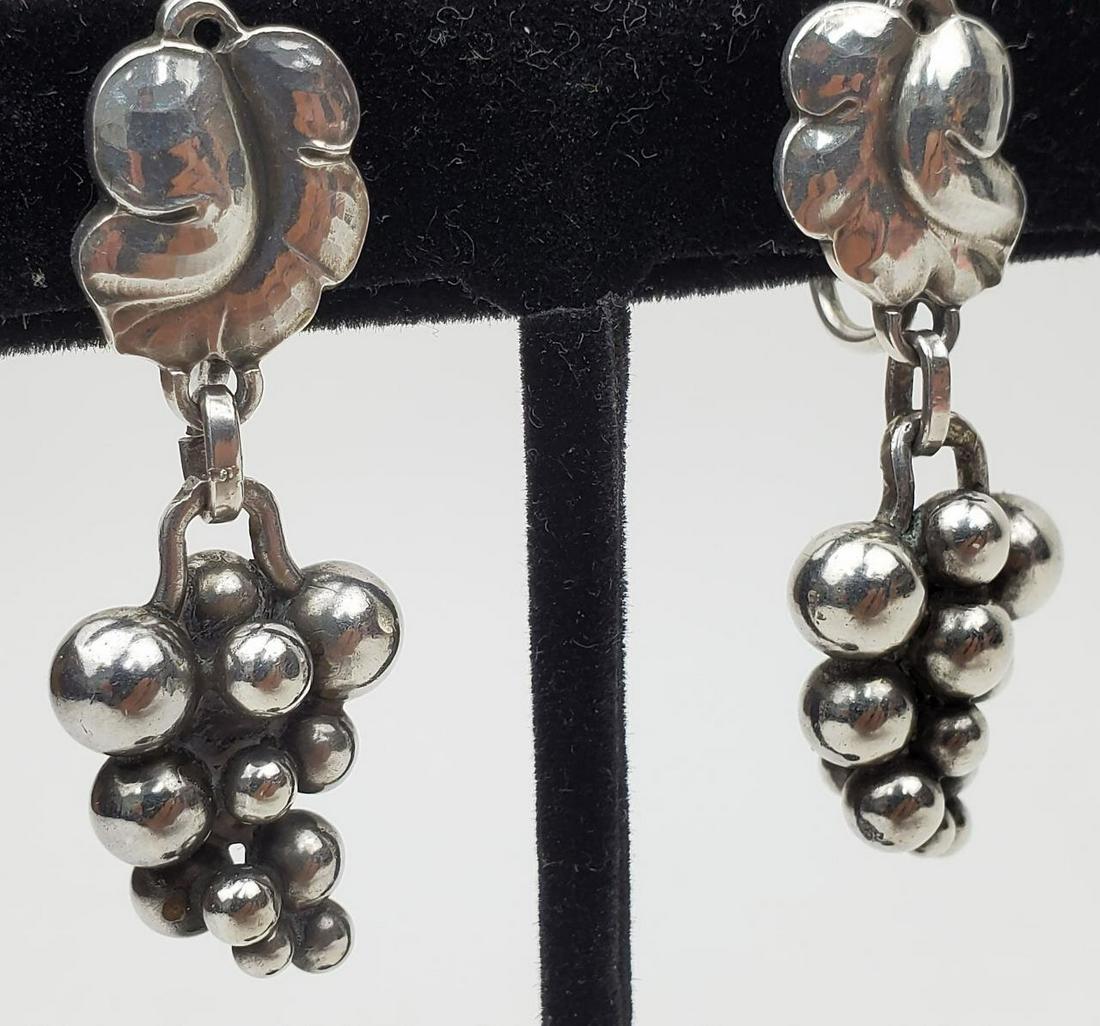 Pr. Georg Jensen Denmark Sterling Silver Earrings (1 of 3)