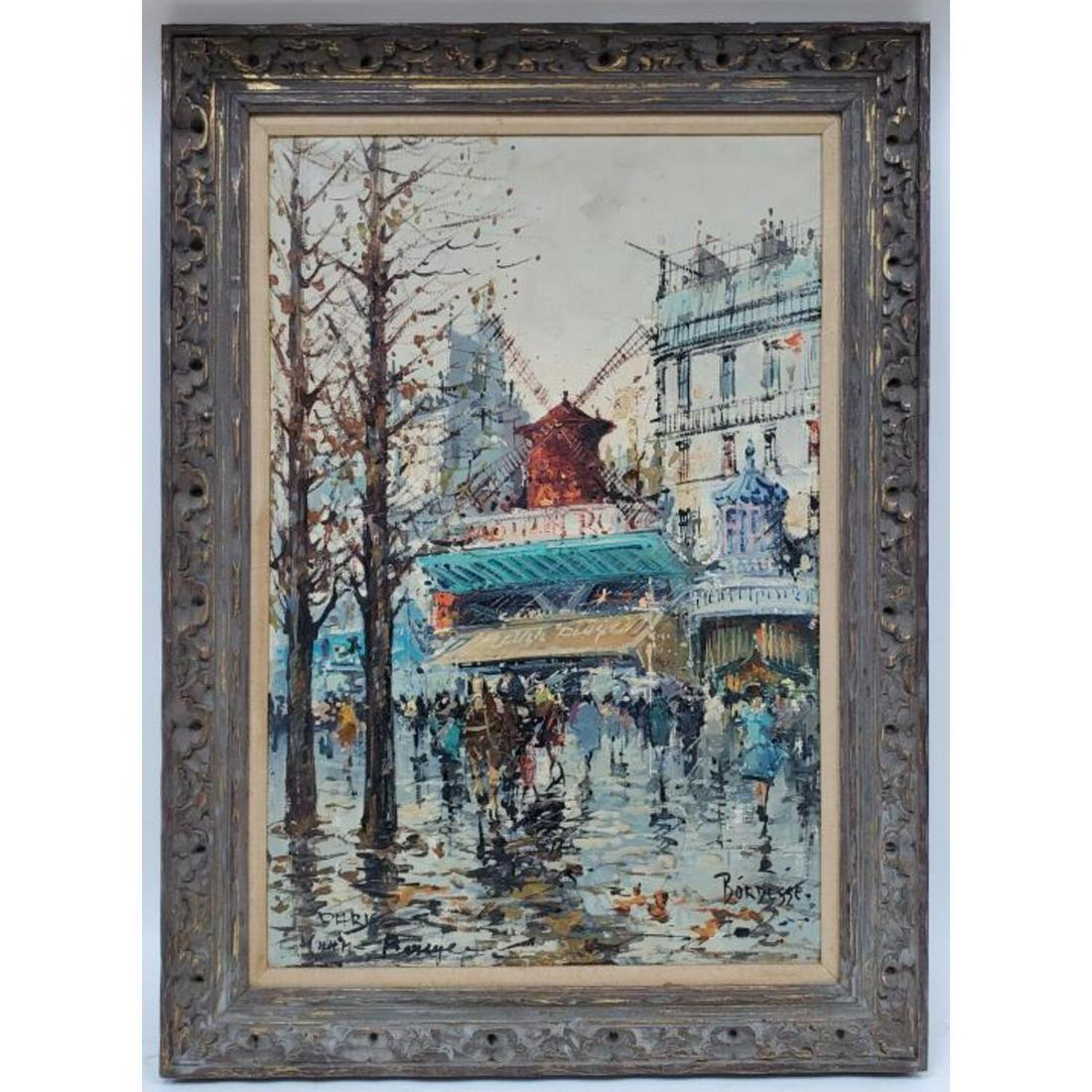Painting, Oil Canvas. Paris Scene "Moulin Rouge" (1 of 4)