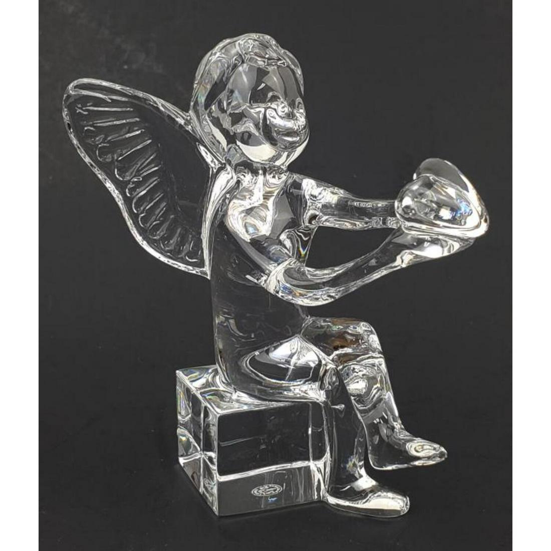 Baccarat Glass Cupid w/ Heart Figure (1 of 5)