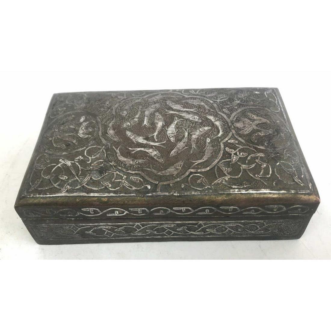 Antique Syrian Silver Inlay Box (1 of 4)