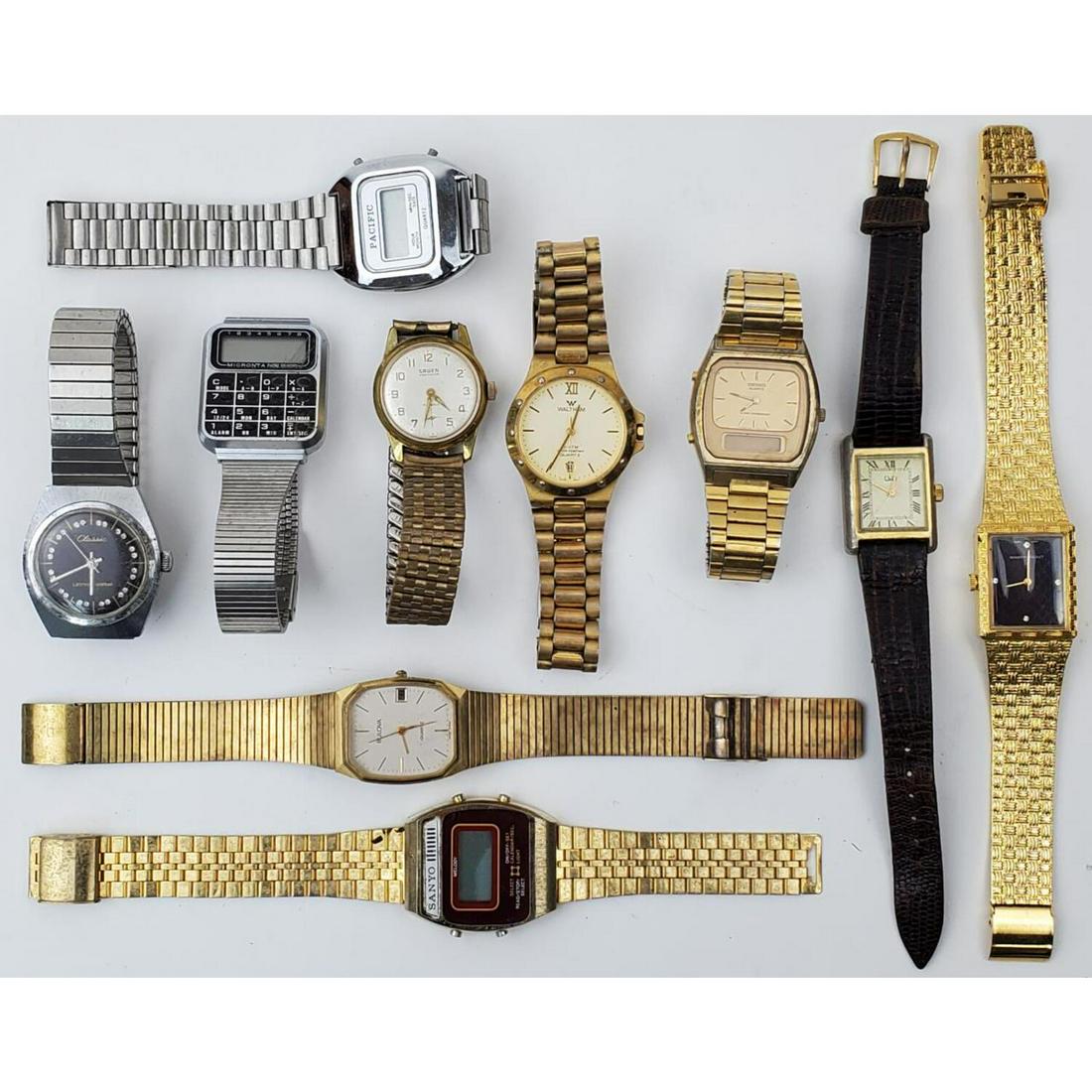 Lot of 10 Vintage Assorted Men's Watches (1 of 3)