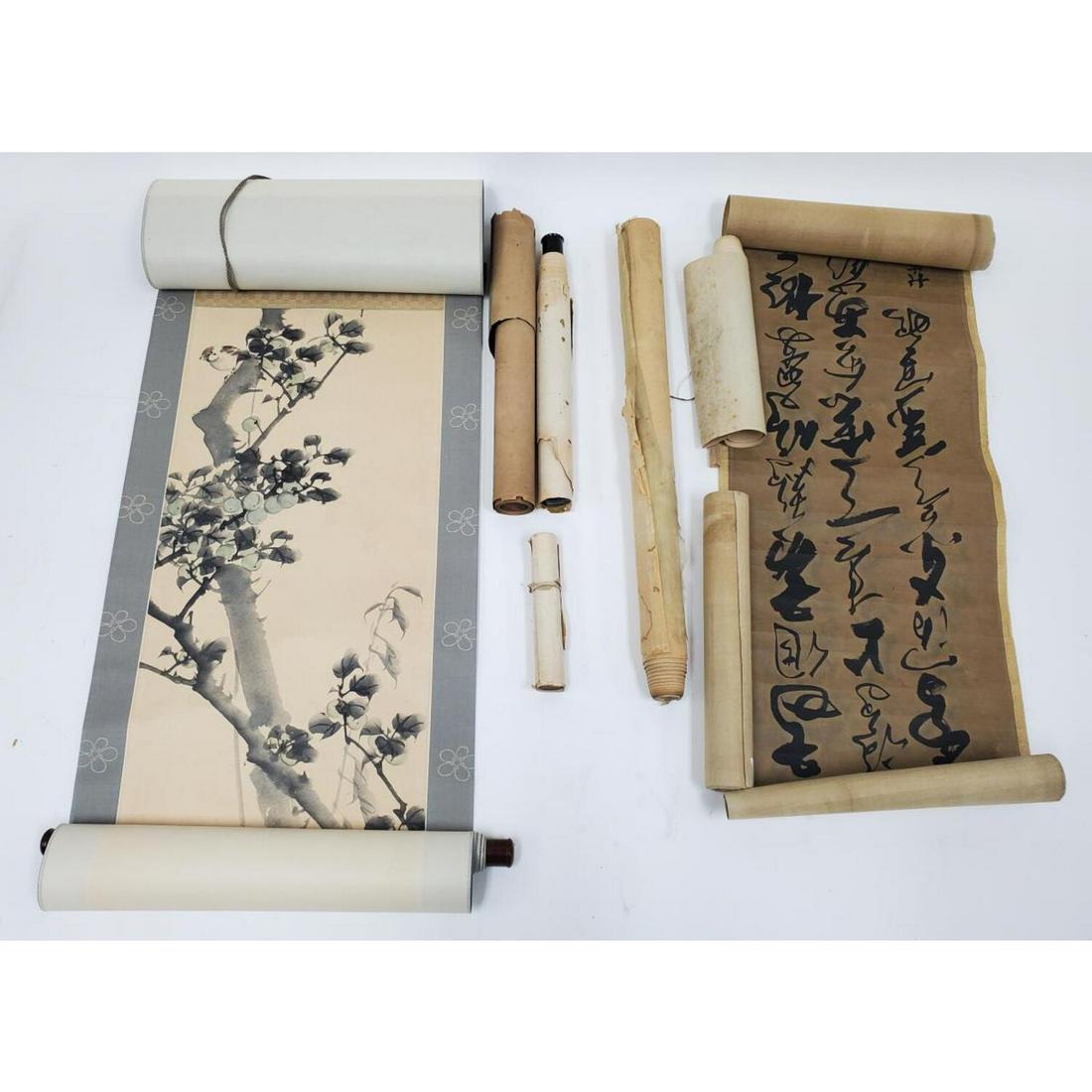 Lot of 8 Chinese Scrolls: Lot of 8 Chinese Scrolls.Condition: Generally Good Condition.Dimensions: ". Provenance: From a Manhattan Apartment.Please note the absence of a condition report does not imply that there are no condit