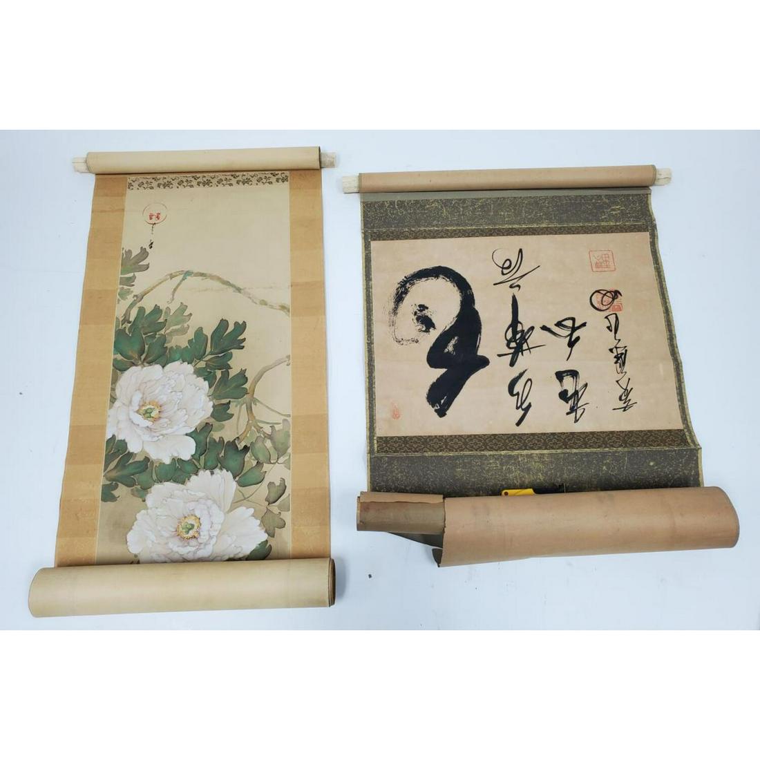 Lot of 2 Chinese Scrolls in Original Boxes (1 of 2)