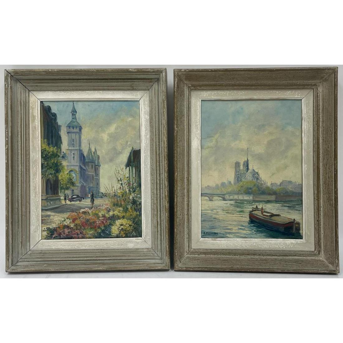 Andre Franchet, 2 Paintings of Paris Scenes (1 of 5)