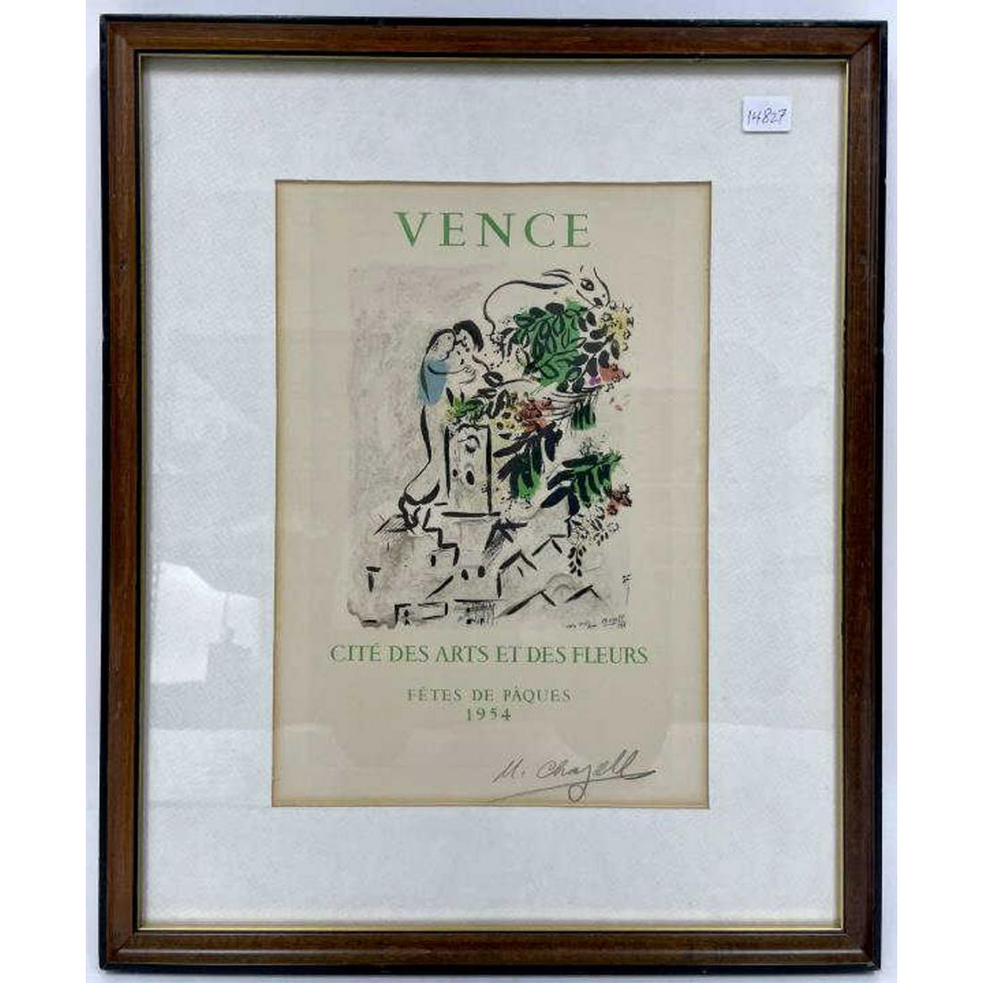 Marc Chagall Pencil Signed Lithograph Poster (1 of 4)