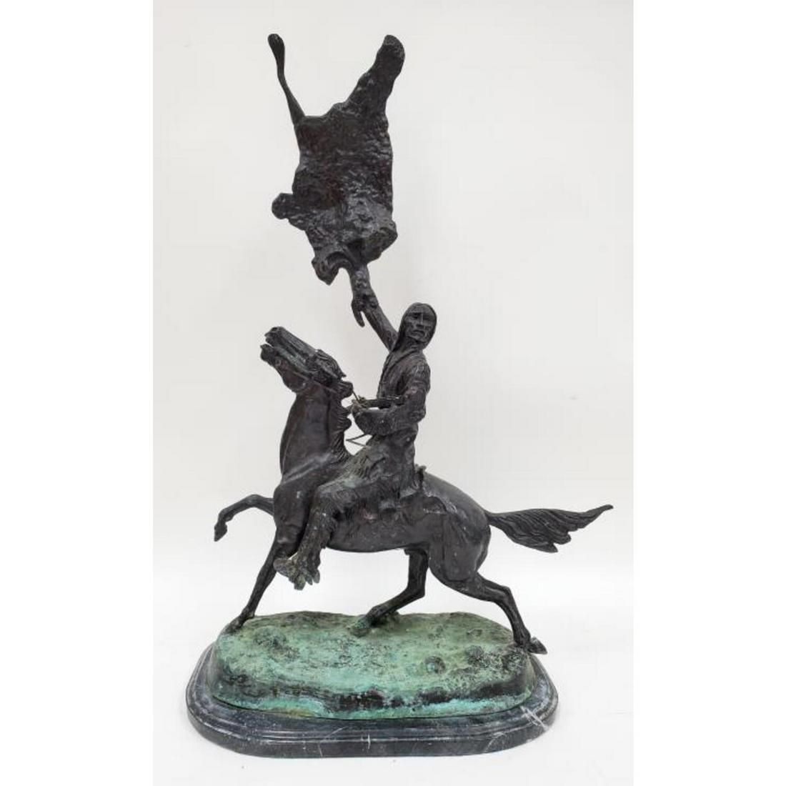 Monumental Bronze Figure After Remington (1 of 4)