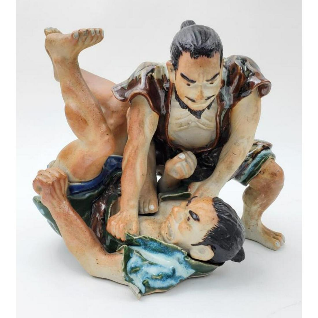 Unusual Antique Sumeda Japanese Ceramic Figure (1 of 4)