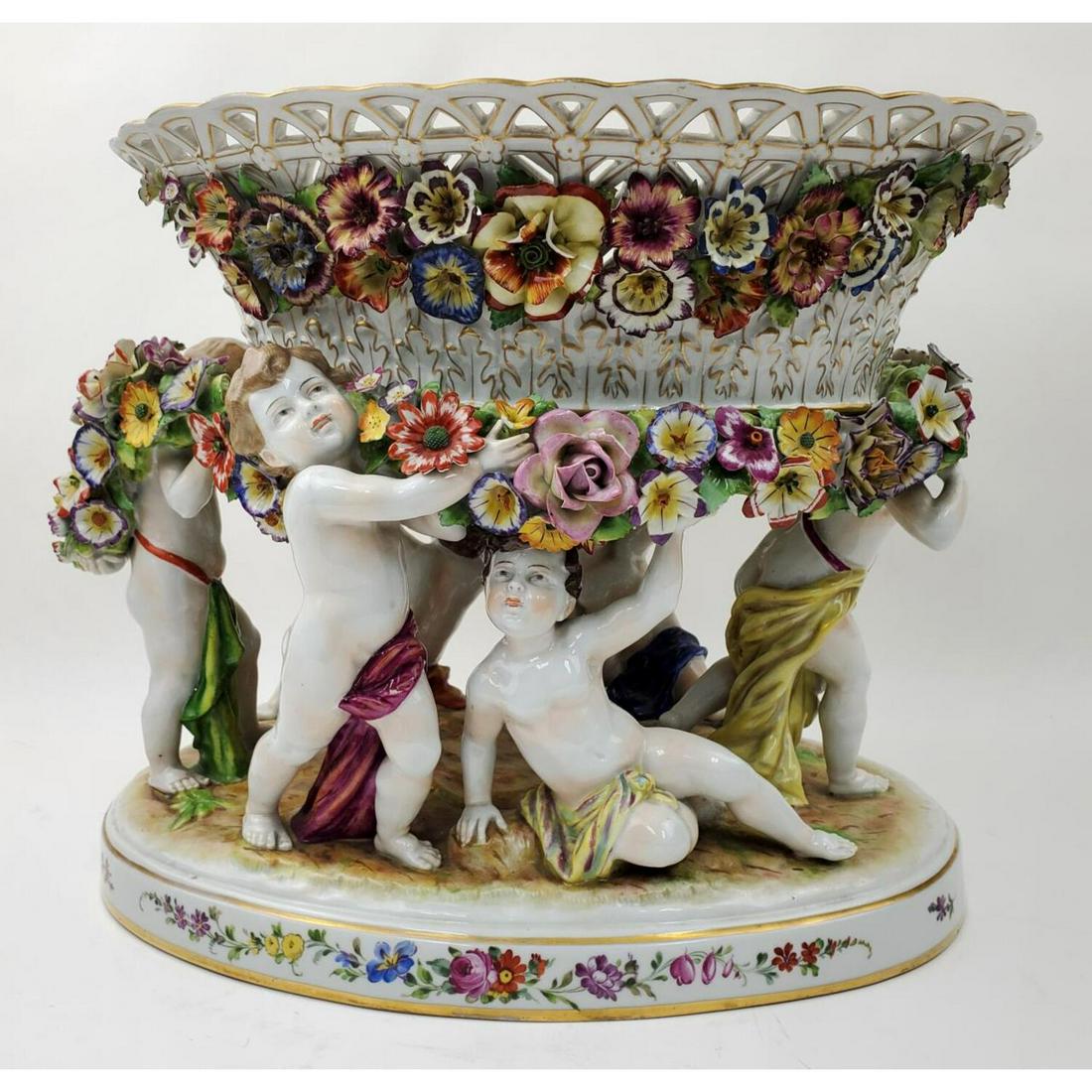 German Porcelain Meissen Style Centerpiece (1 of 6)