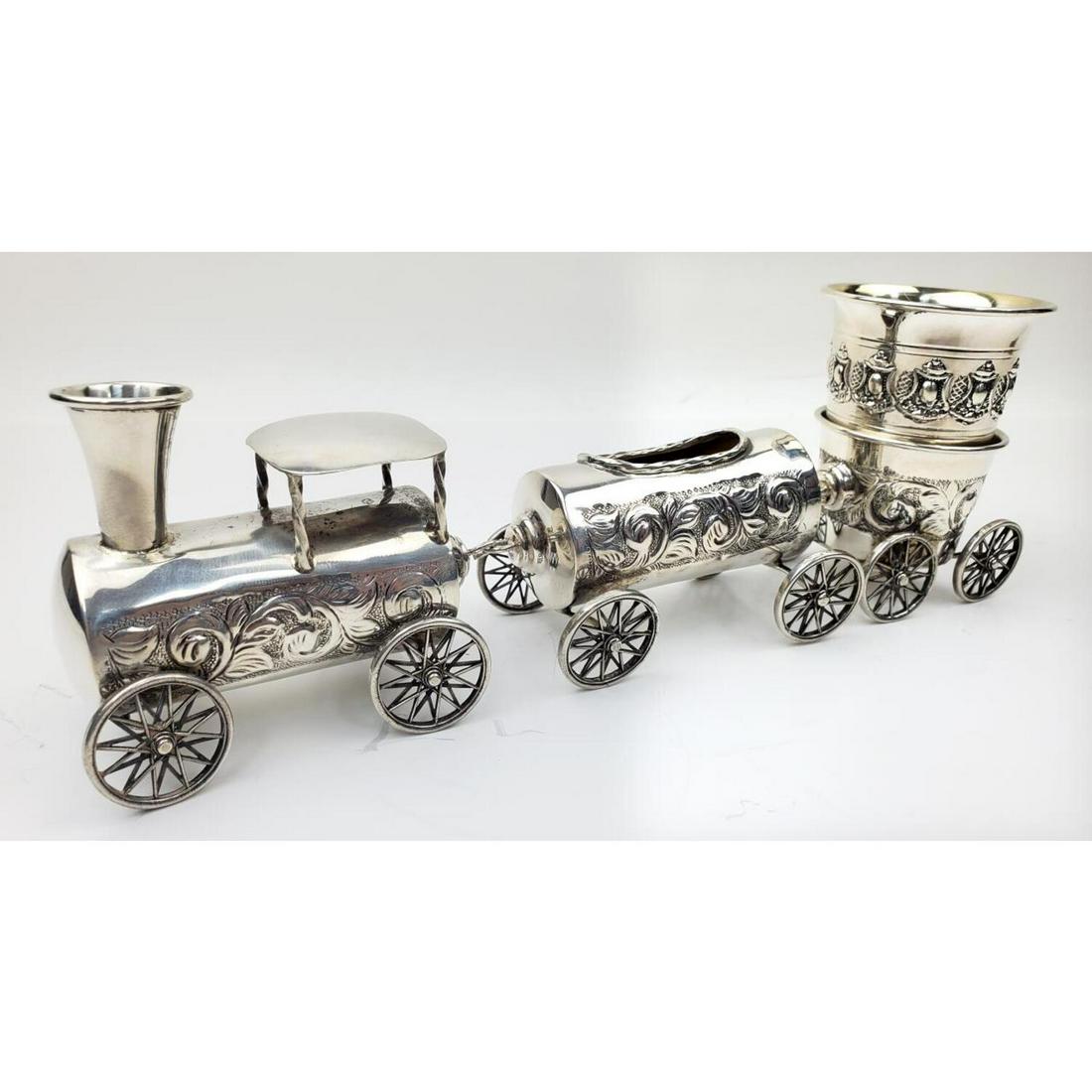 Judaica Sterling Silver Blessing Train Set (1 of 4)
