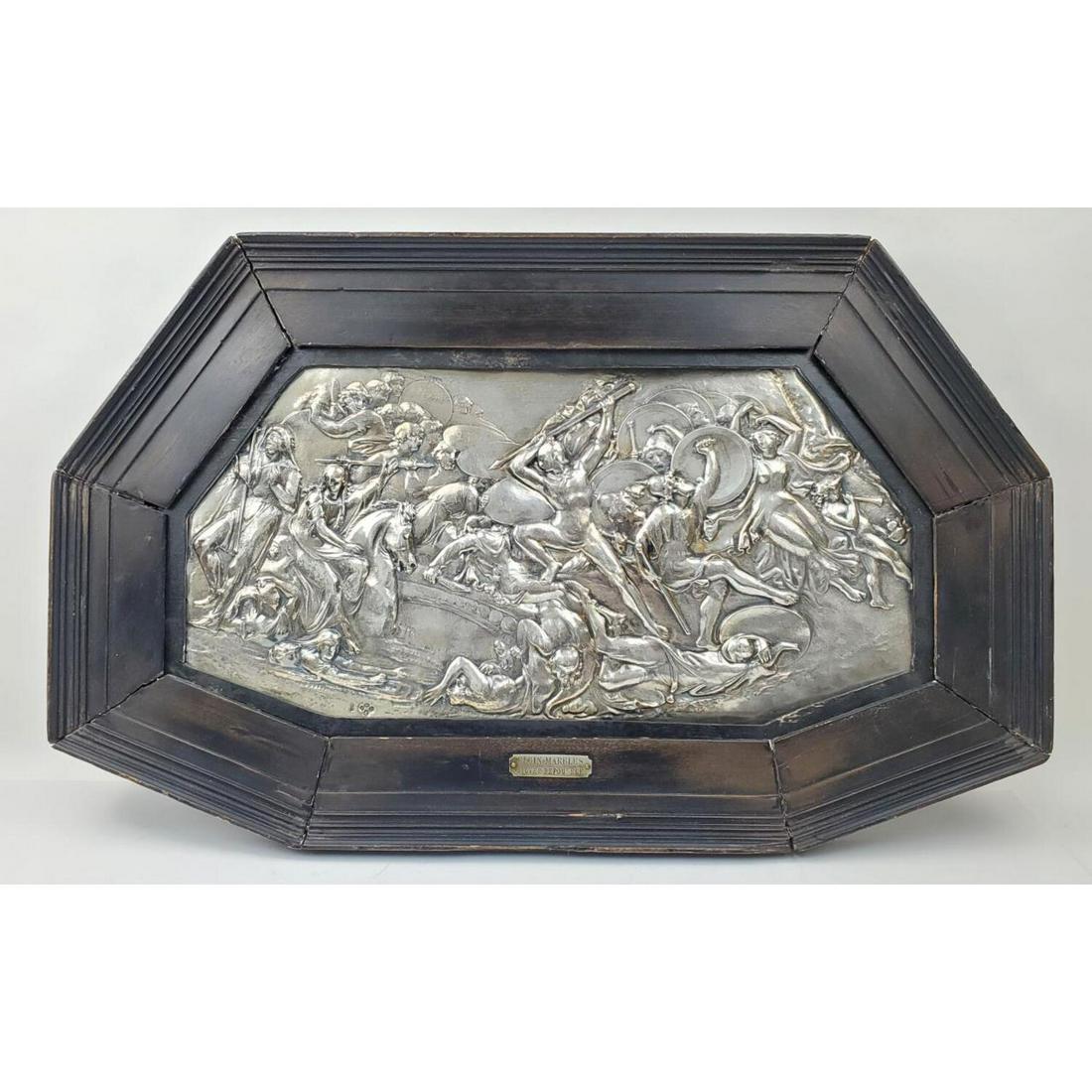 19thC English Sterling Silver Embossed Plaque (1 of 6)