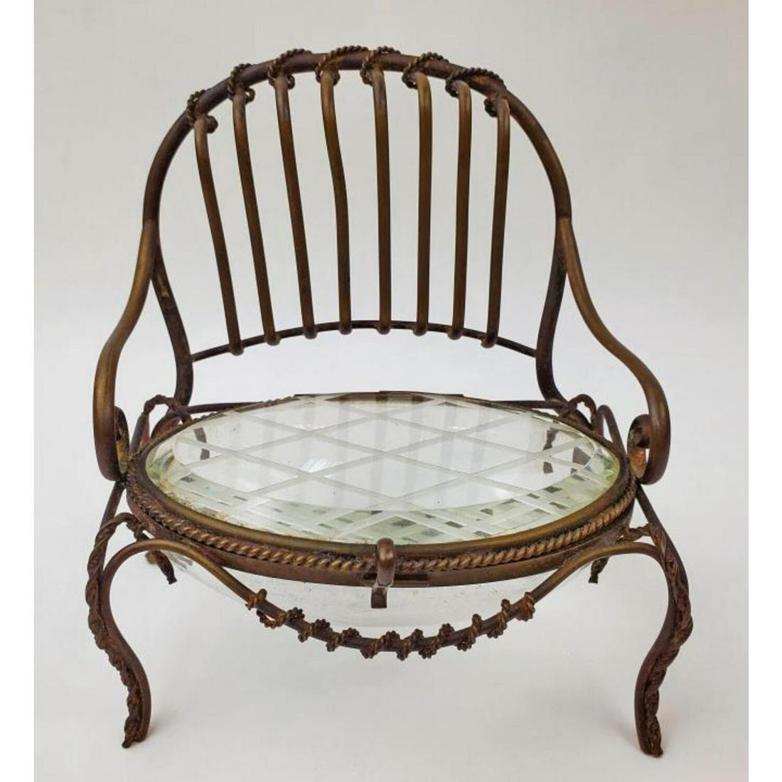 Antique Austrian Brass and Cut Glass Box (1 of 3)