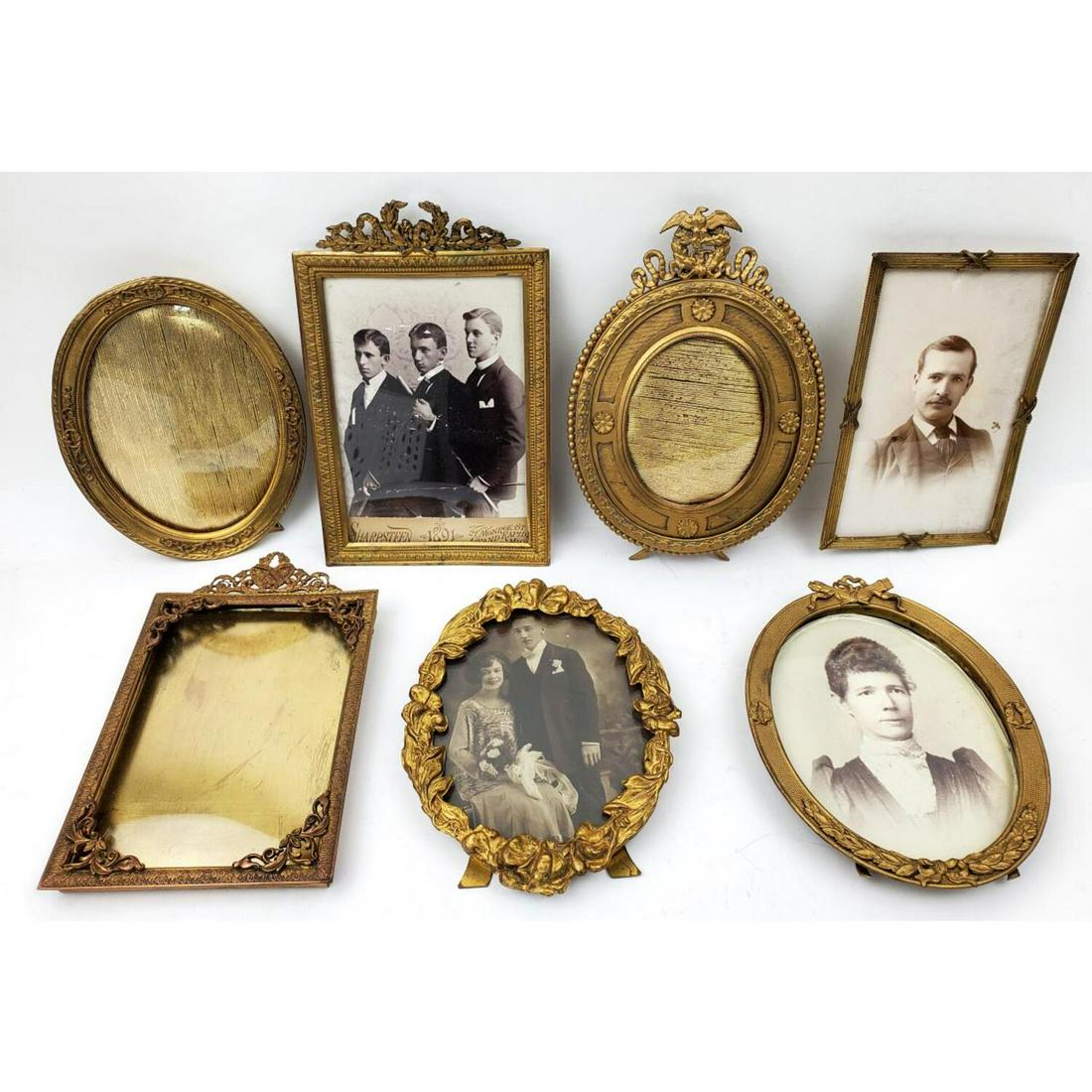 7 Antique Easel Back Picture Frames (1 of 4)