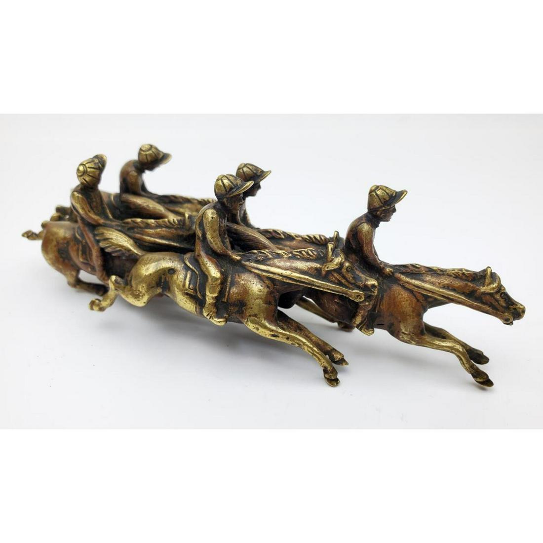 Austrian Bronze Figure of Jockies and  Horses (1 of 4)