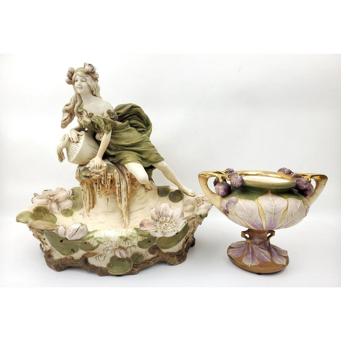 Large Royal Dux Austrian Art Nouveau Figure/Vase (1 of 7)