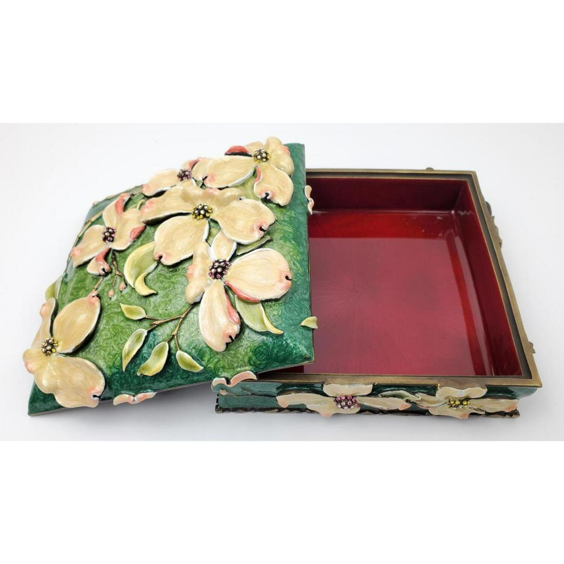 Jay Strongwater Large Enameled Square Box. (1 of 6)