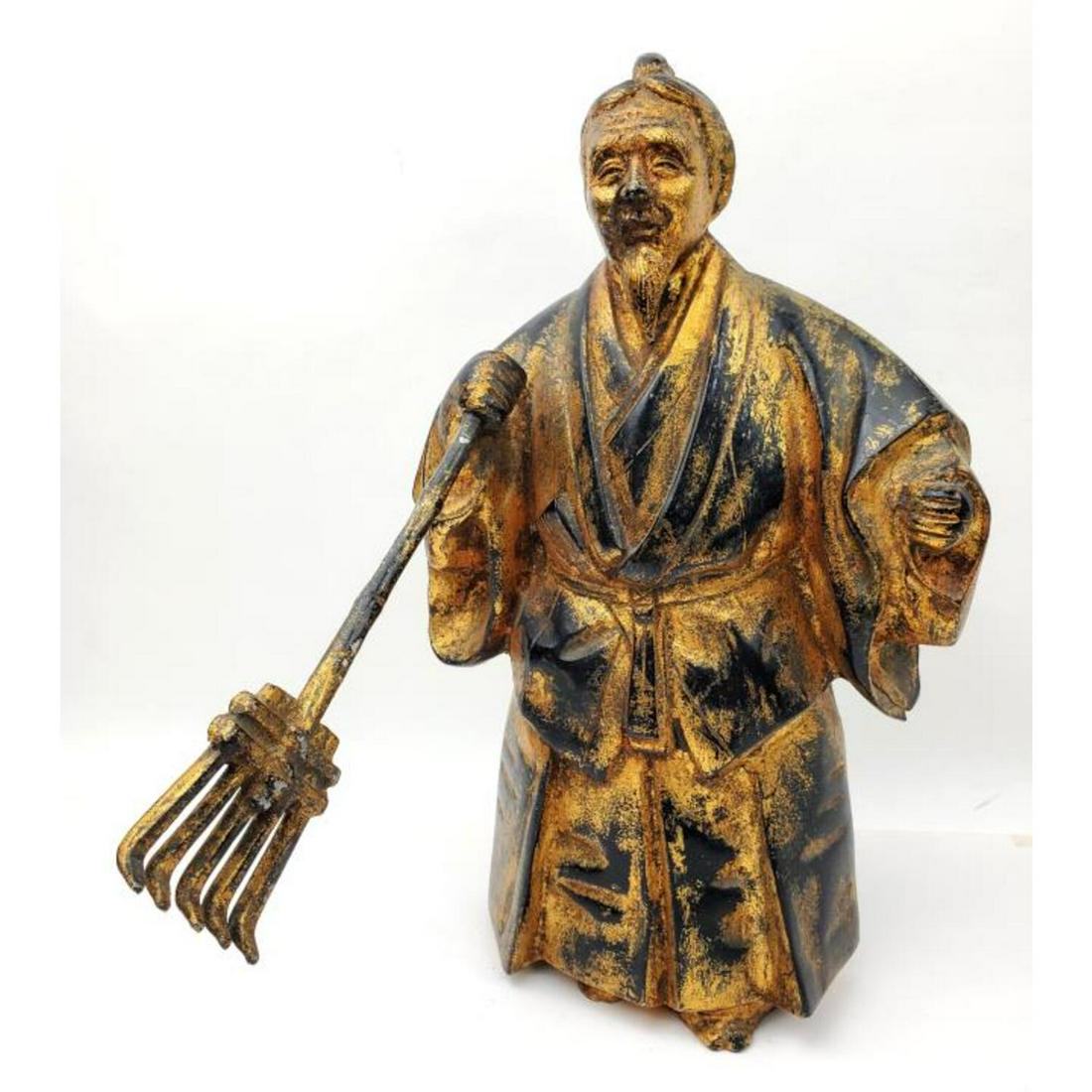 Chinese Gilt Metal Figure of a Deity (1 of 4)