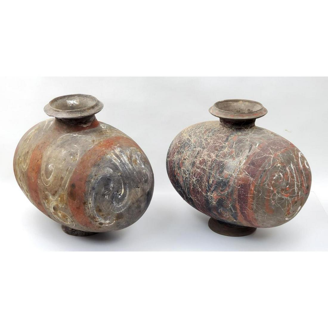 Pair of Large Pre-Columbian Terracotta Vases (1 of 2)