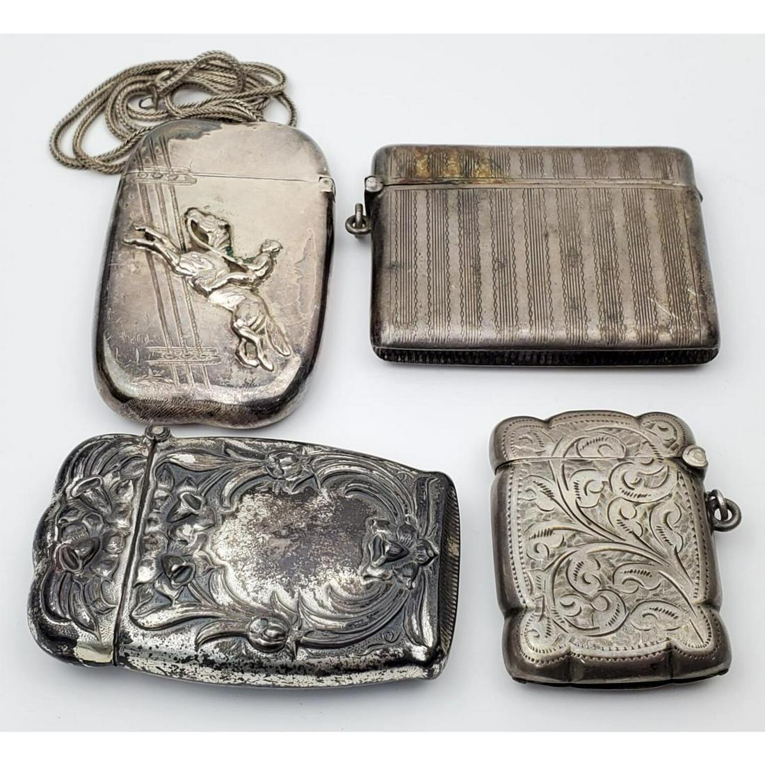 Group of 4 Silver Antique Match Safes (1 of 5)