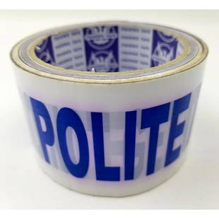 Rare Banksy "POLITE LINE" Adhesive Tape: Rare Banksy "POLITE LINE" Adhesive Tape, Circa 2003. Condition: Generally Very Good. Provenance: From a Private Collector. Please note the absence of a condition report does not imply that there are