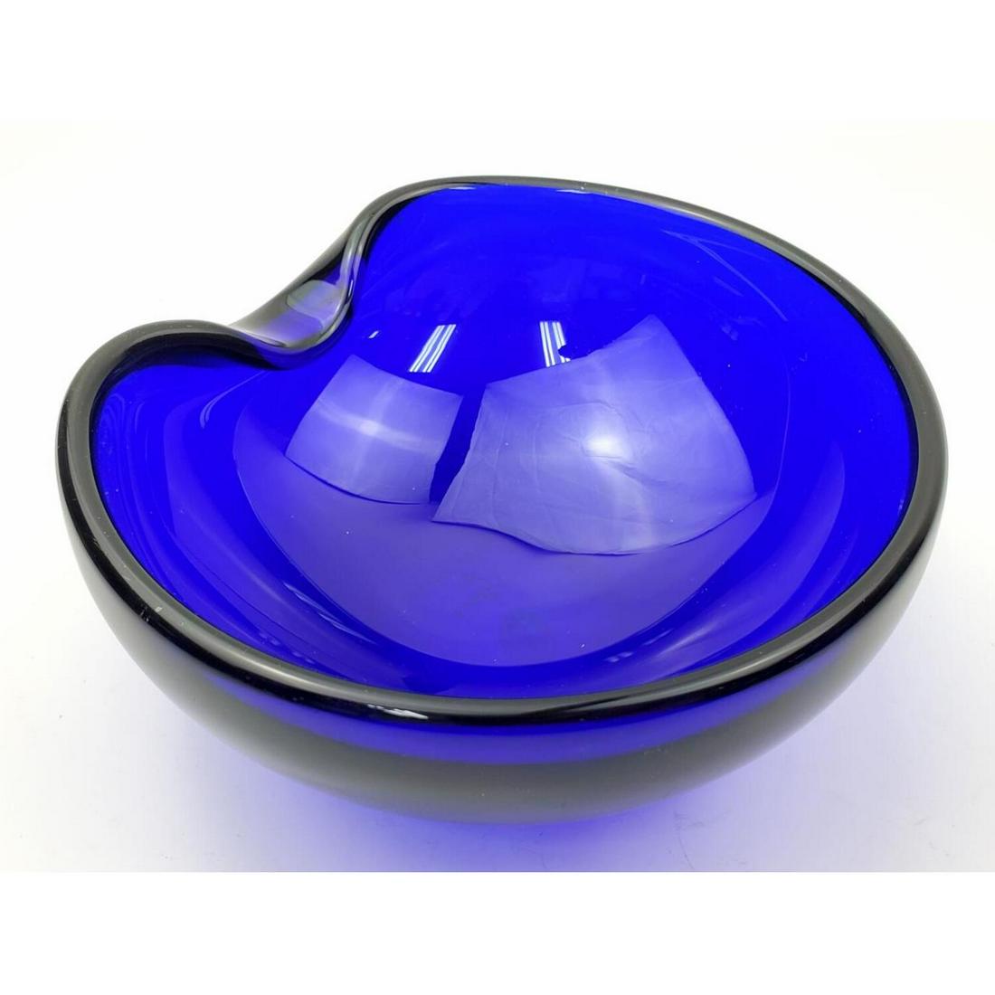 Elsa Peretti for Tiffany Cobalt Blue Glass Bowl: Elsa Peretti for Tiffany Cobalt Blue Glass Bowl Made by Archimede Seguso Murano. Fully Signed. Condition: Excellent. Dimensions: Dia- 6.75", H- 3". Provenance: From a Private New Jersey Collector.Plea