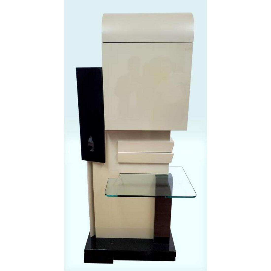 Dakota Jackson MCM Designer Bar: Dakota Jackson MCM Designer Bar. Condition: Generally Good, Minor Damage to the Back Lower Edge. Dimension: Total H- 71", L- 30", W- 21". Provenance: From a Long Island, NY Estate. Please note the abs