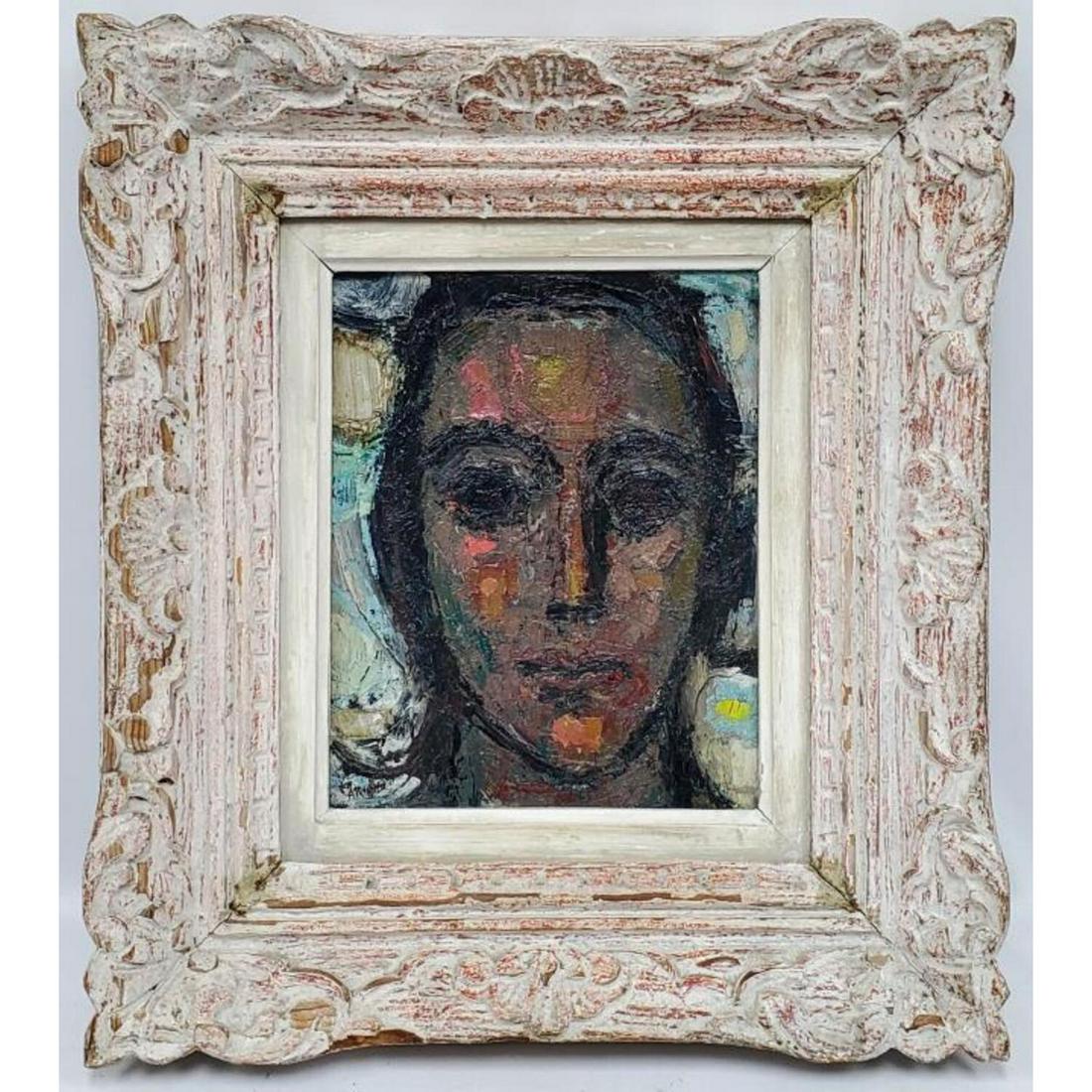 Vintage Signed Painting Oil on Panel (1 of 3)