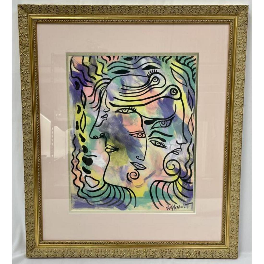 William Verdult (1939-2016) Watercolor Painting: William Verdult, American (1939-2016). Painting, Watercolor and Gouache on Paper. Signed Lower Right. Beautifully Framed Under Glass. Not Examined Out of Frame. Condition: Excellent. Dimensions: Sight