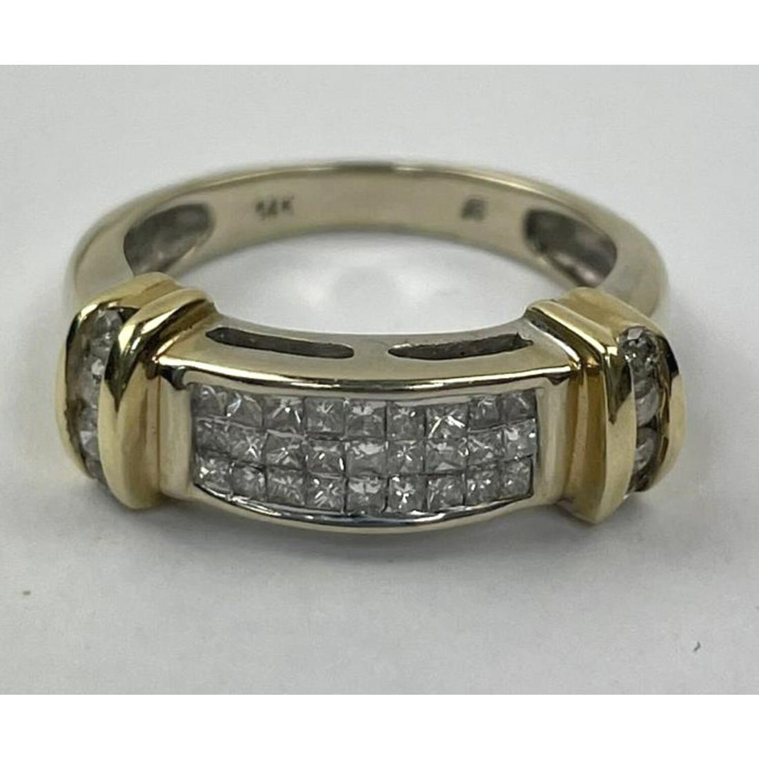 Fine 14K White & Yellow Gold w/ Diamonds Ring. (1 of 3)