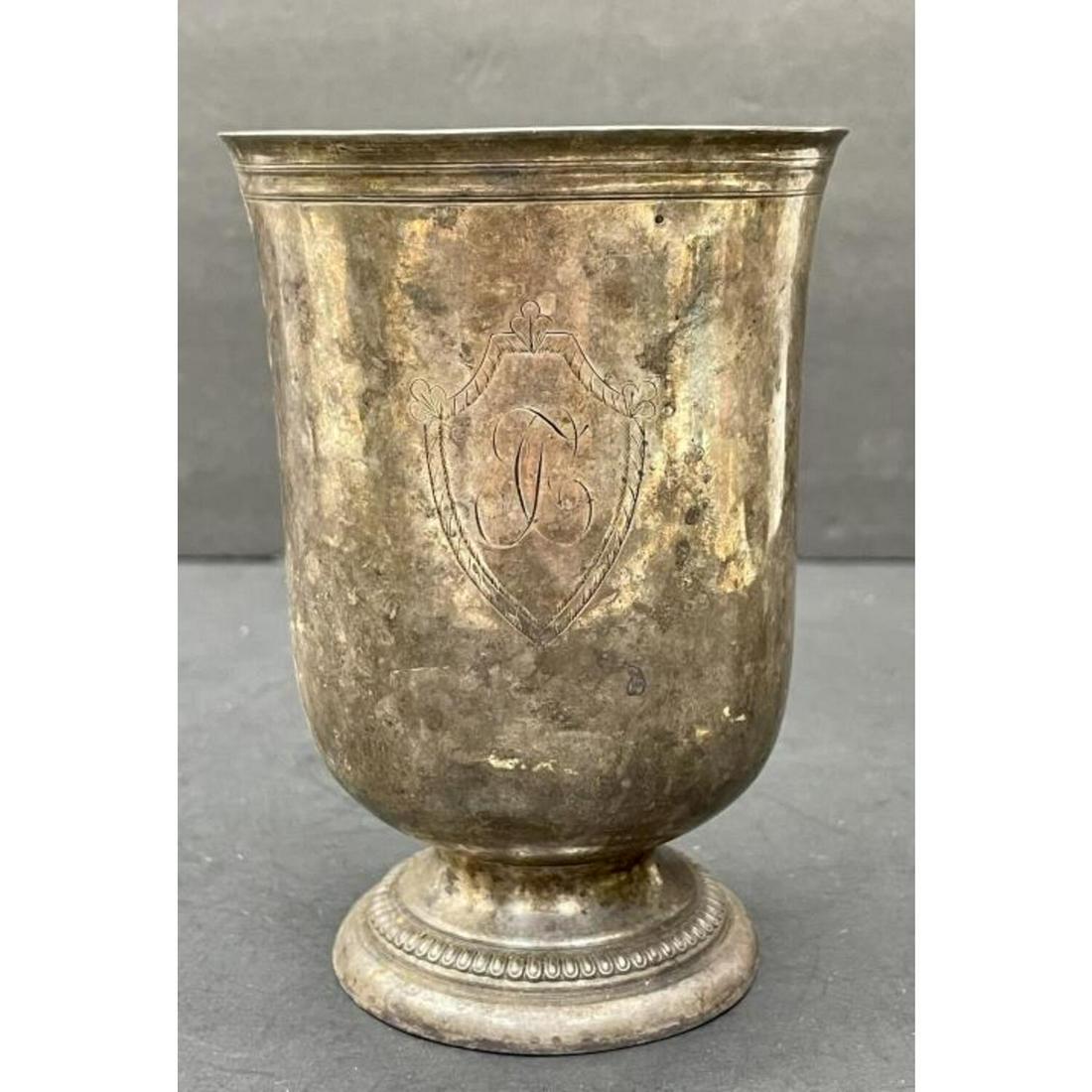 Early Continental Silver Footed Kiddish Cup. (1 of 6)