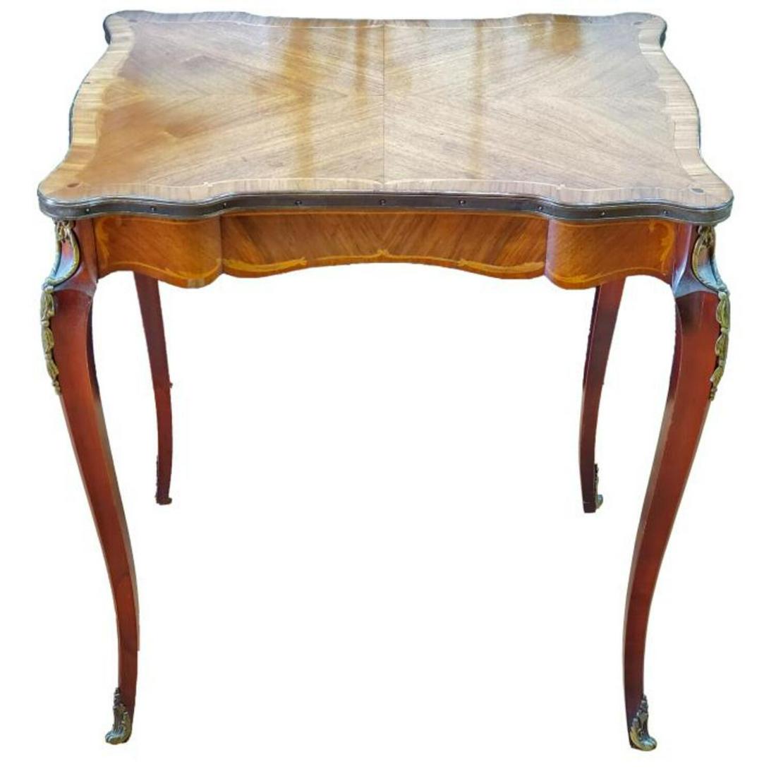 Louis XV Style Marquetry Inlay Side Table (1 of 6)