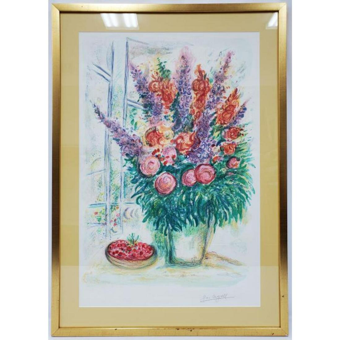 Large Marc Chagall Print "Flower Bouquet" (1 of 3)