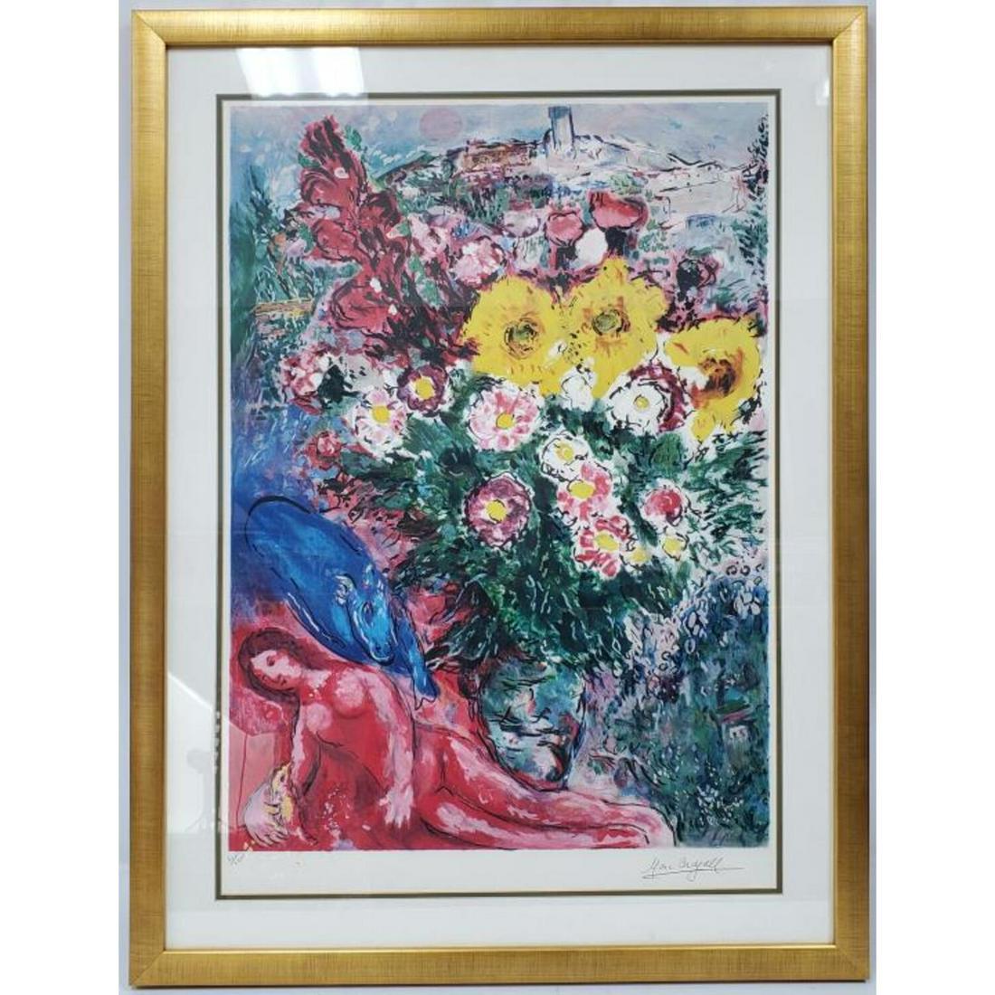 Sign and Numbered Marc Chagall Print "Flowers" (1 of 4)