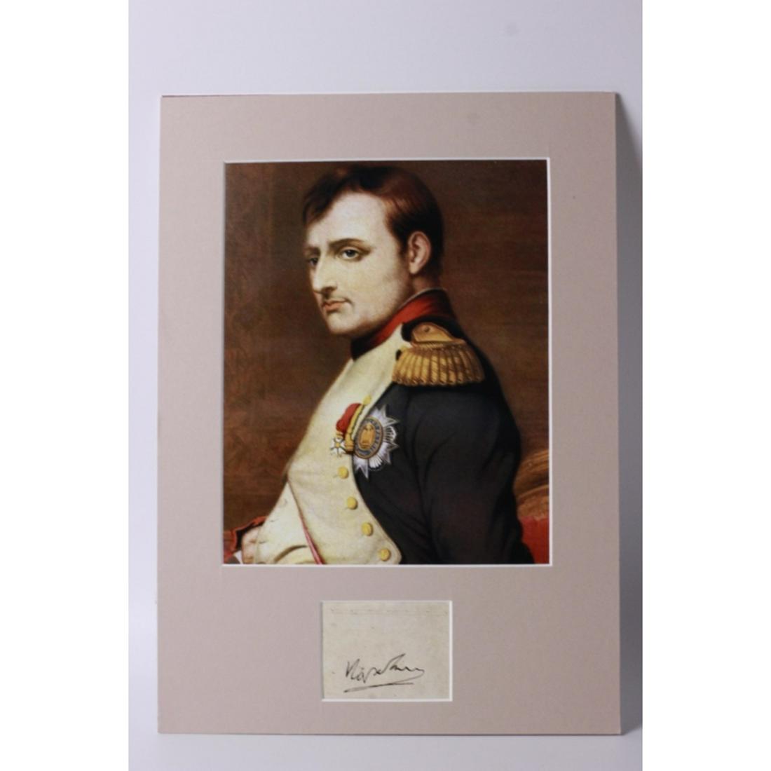 Napoleon Bonaparte Signature Mounted,  Attribution (1 of 3)