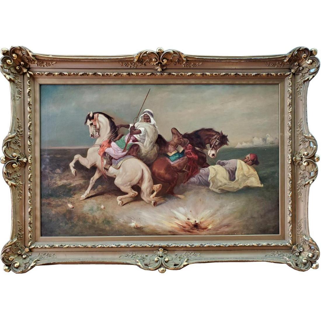 Adolph Schreyer, After, Antique Painting O/C (1 of 4)