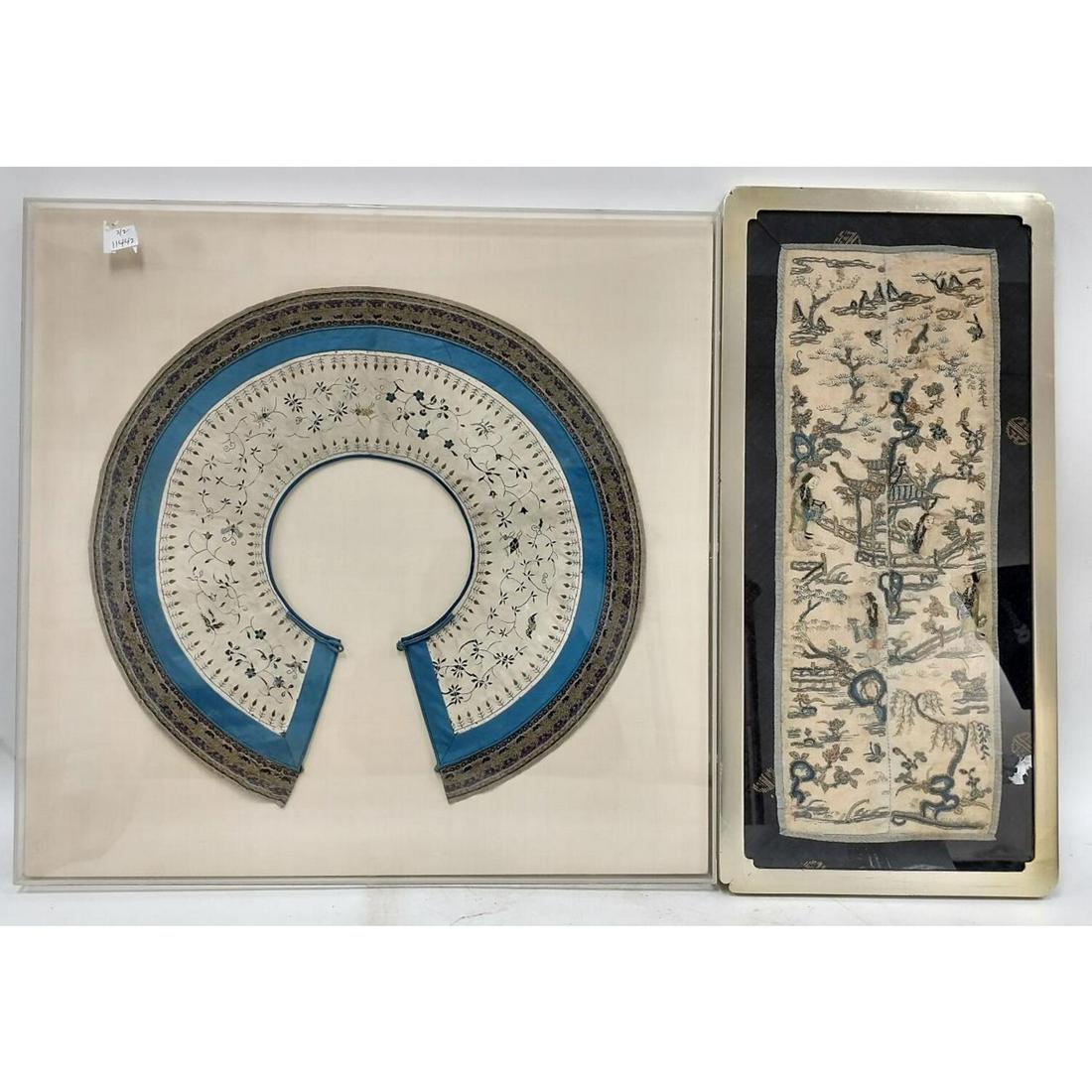 2 Early Chinese Silk Textiles, Both Framed. (1 of 4)