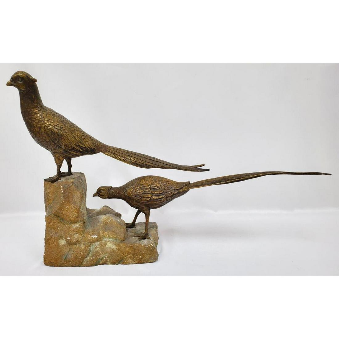 Large French Art Deco Bronze Figure of 2 Birds (1 of 5)