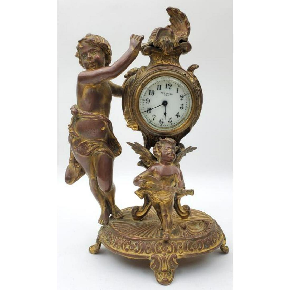 New Haven Heavy Brass Desk Clock (1 of 5)