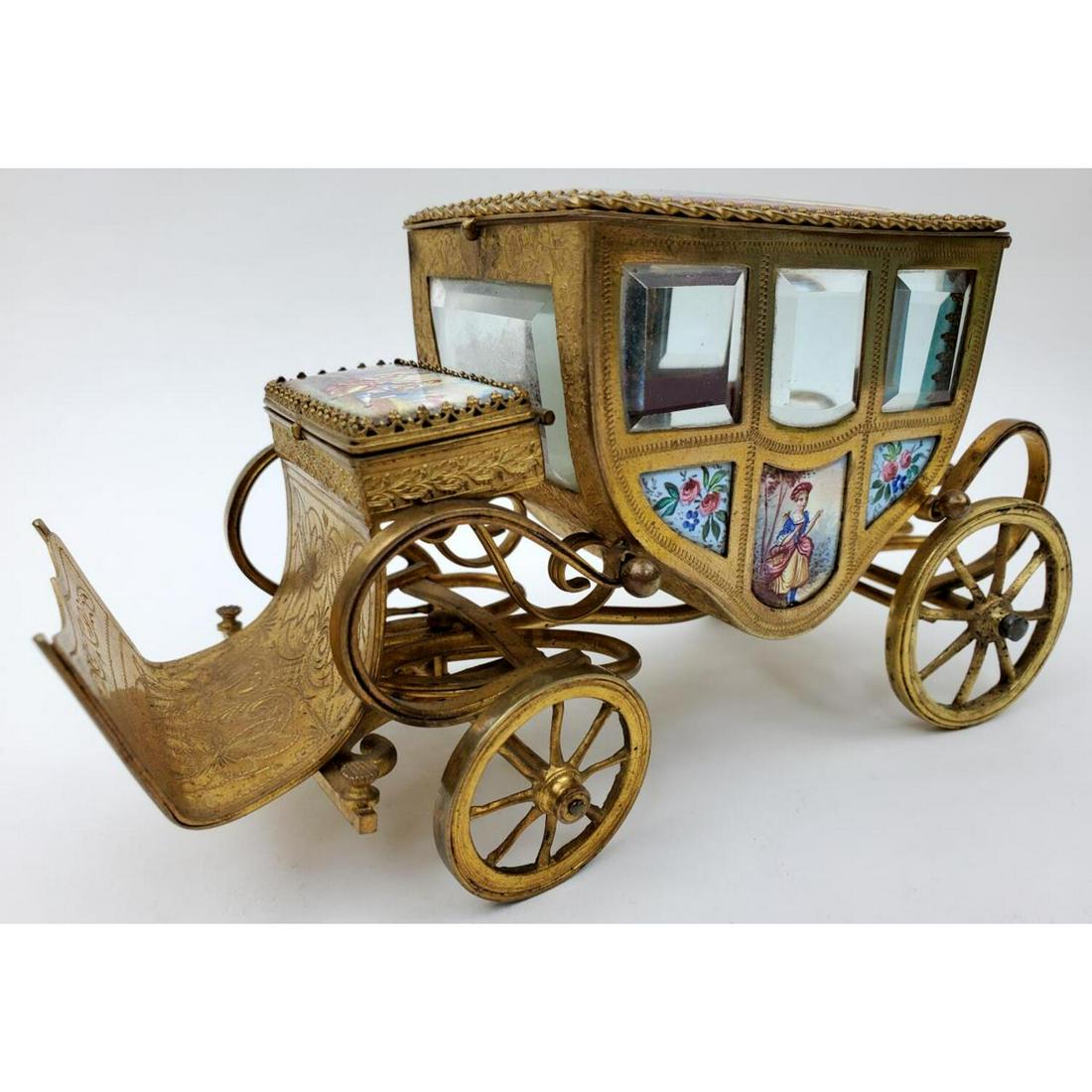 Fine Old Viennese Enamel "Coach" Box (1 of 6)