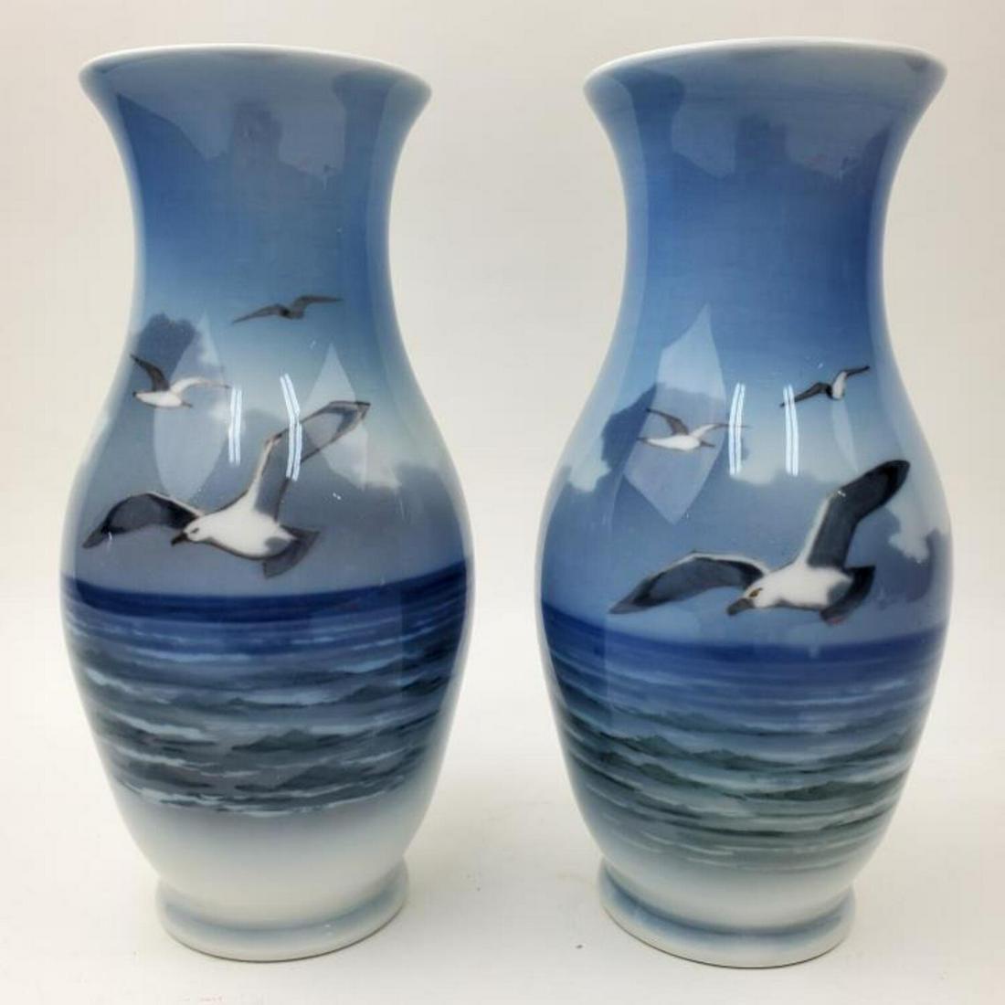 Pair of Royal Copenhagen Denmark Porcelain Vases (1 of 5)