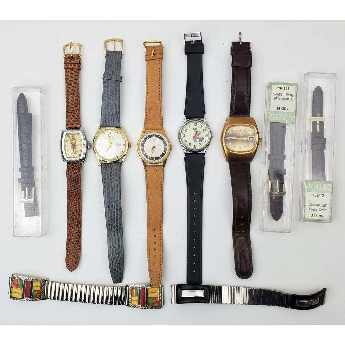 Lot of 9 Vintage Watches and Bands (1 of 3)