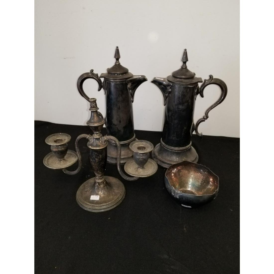 4pc Lot of Silver Plated Old Items (1 of 3)
