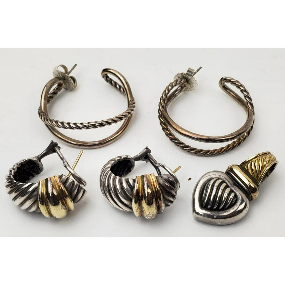 5 David Yurman Sterling Silver and Gold Items (1 of 3)
