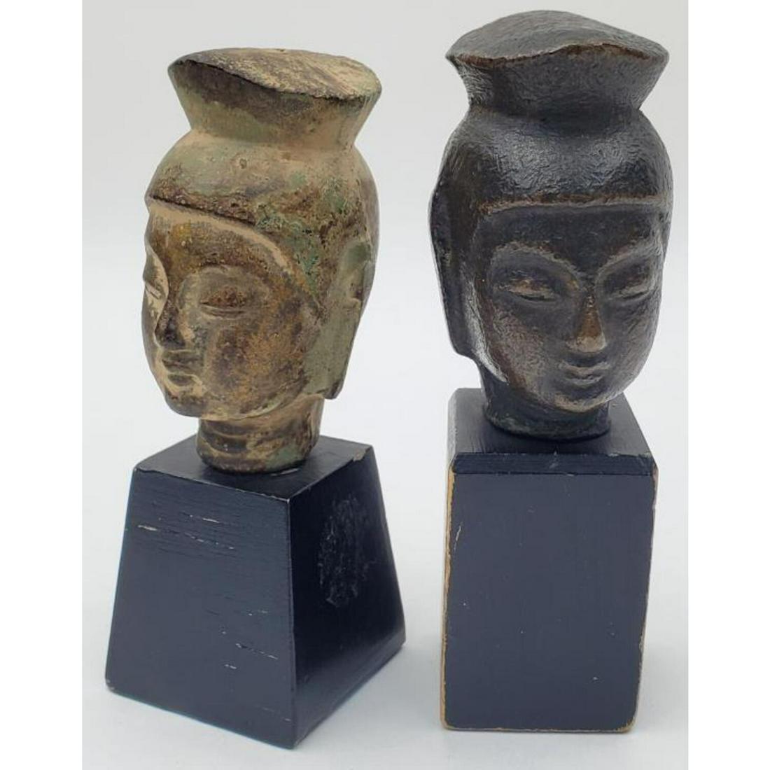 2 Chinese Bronze Buddha on Wood Bases (1 of 3)