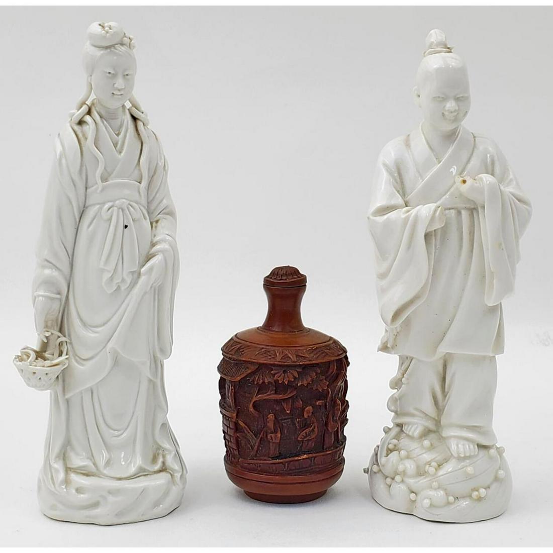 Chinese Carved Hard Stone Snuff Box (1 of 3)