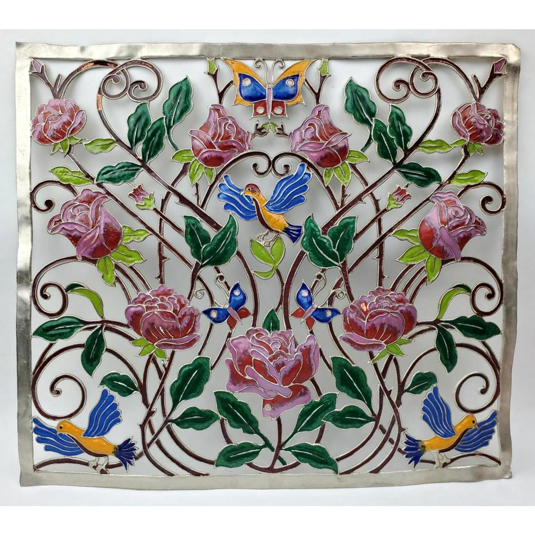 Chinese Enameled & Reticulated Metal Decoration (1 of 3)