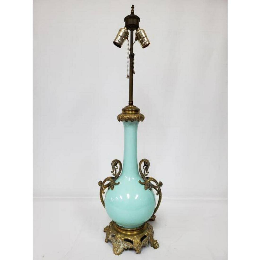 Chinese Celadon Vase with Bronze Mounts (1 of 4)