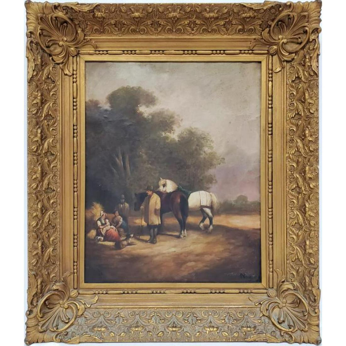 Antique Signed Painting, (1 of 4)