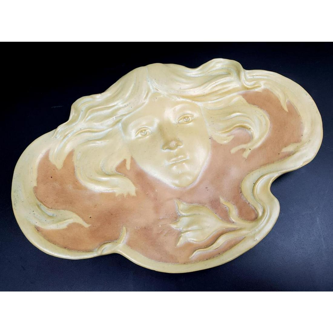 Art Nouveau French Signed Multi Color Terracotta (1 of 5)