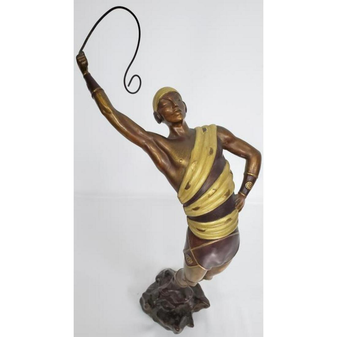 Erte, (1892-1990) Rare Bronze Figure "Le Danseur": Erte, Russian American (1892-1990) Rare Bronze Figure "Le Danseur". Circa 1980s. Fully Signed and Numbered 69/250 with Certificate of Authenticity from Dyansen Gallery. Condition: Excellent. Dimension